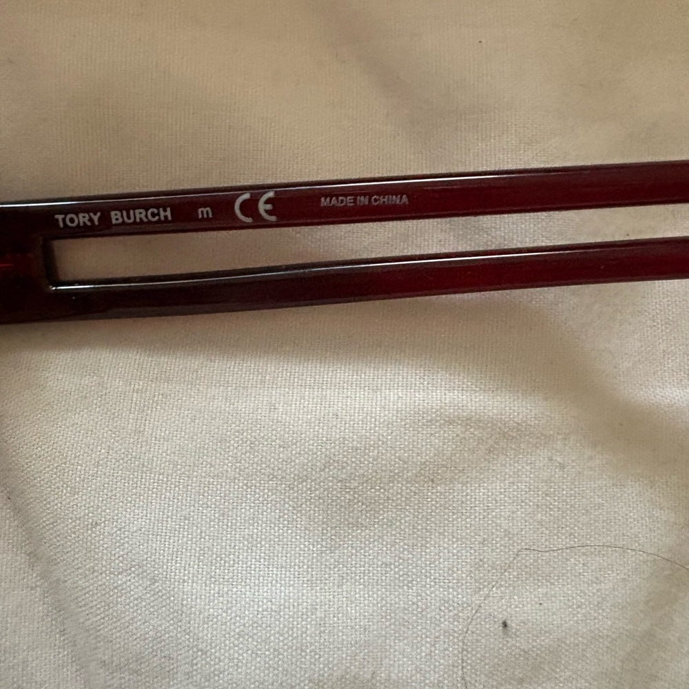 Tory Burch Red and Gold Sunglasses Accessories - Picture 3 of 4